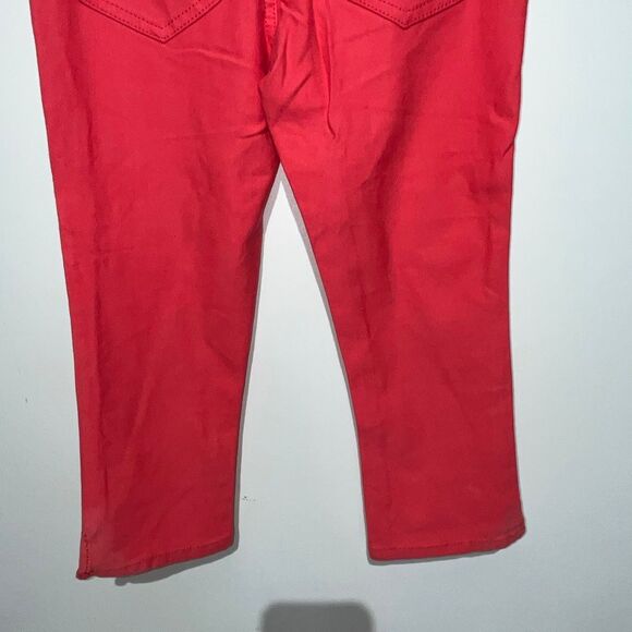 Code Bleu Women's dark pink Gwen Straight Leg Cotton Blend Cropped Jeans Size 2P - Picture 5 of 9